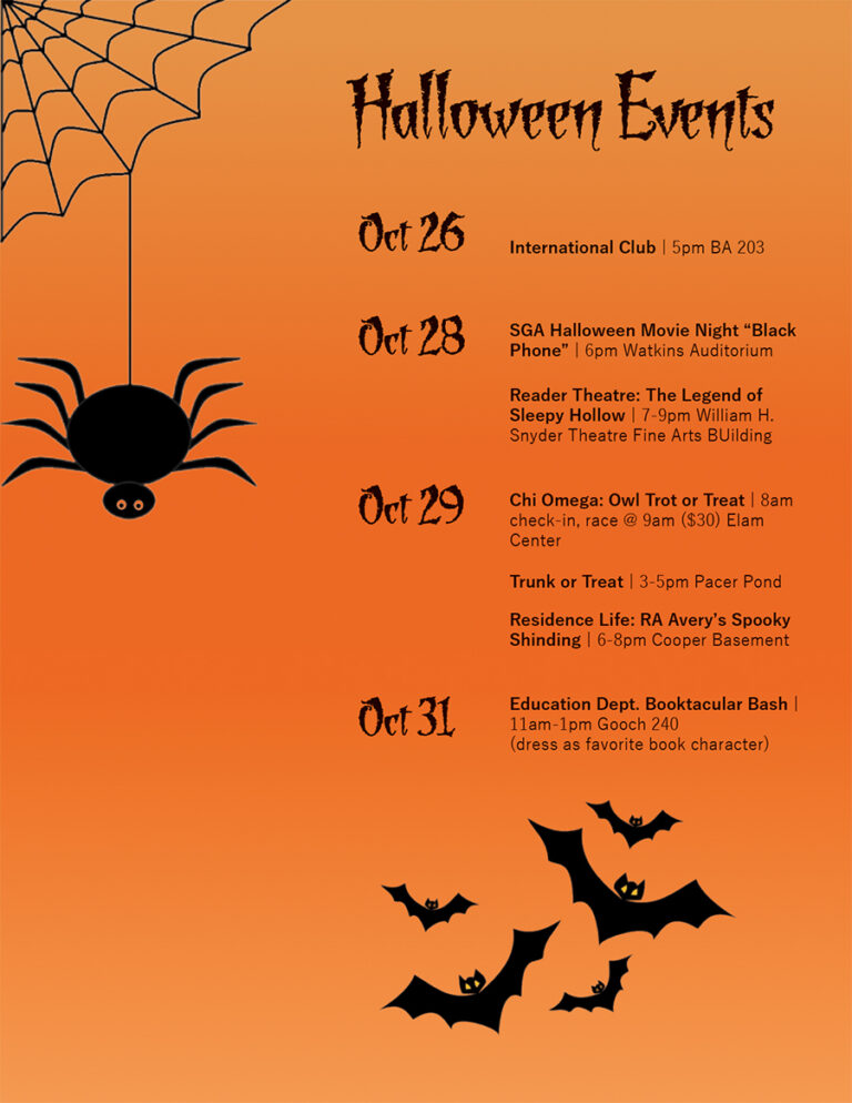 Infographic Halloween events at UT Martin The Pacer